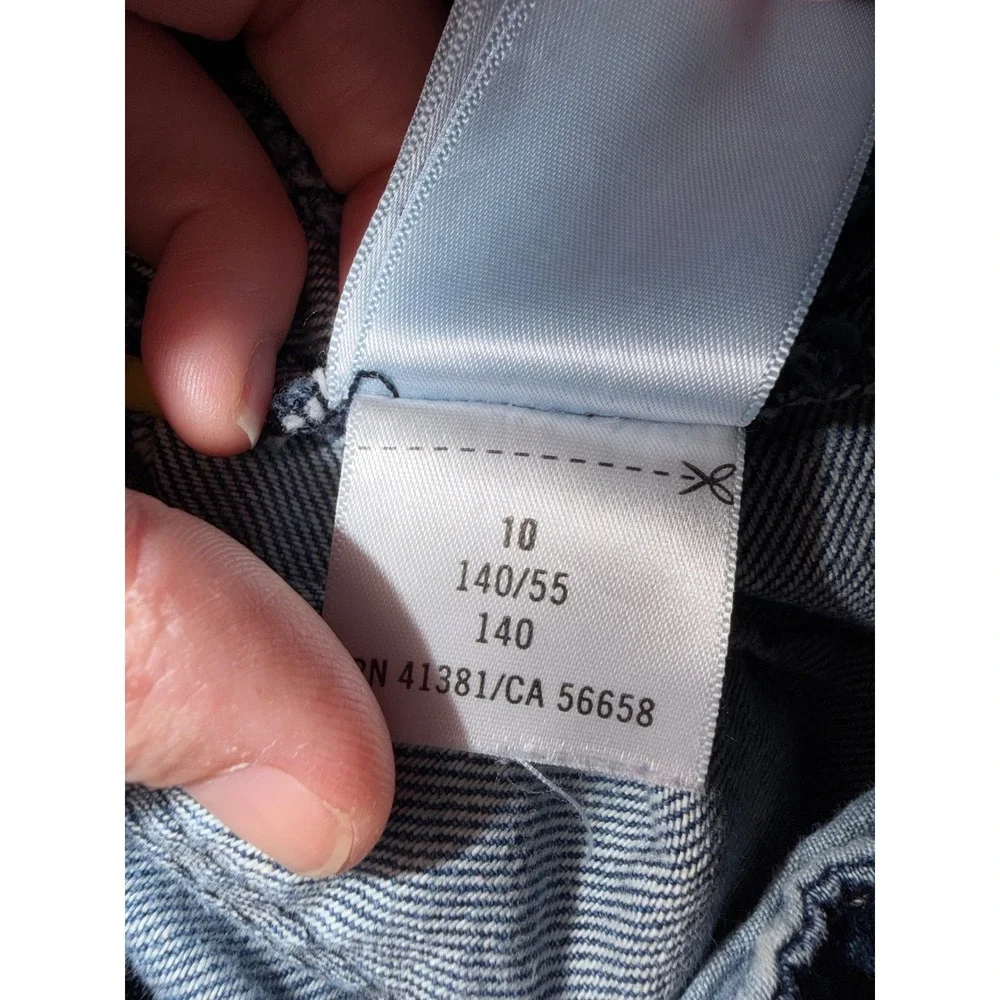 Polo Ralph‎ Lauren Girls Pleated Wide Leg Jeans Medium Wash Raw Hem Size 10 M2